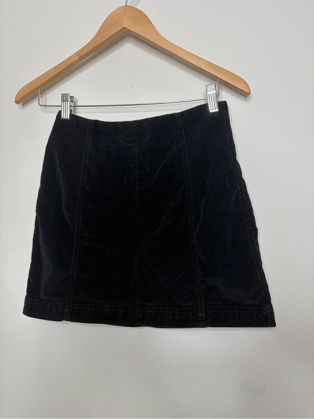 Classic Black Corduroy Mini Skirt - Versatile Women's Skirt